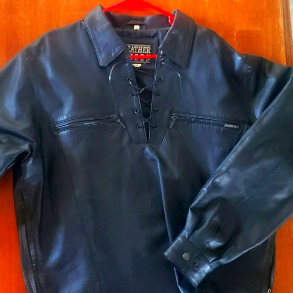 Mens Leather Sheen Jacket